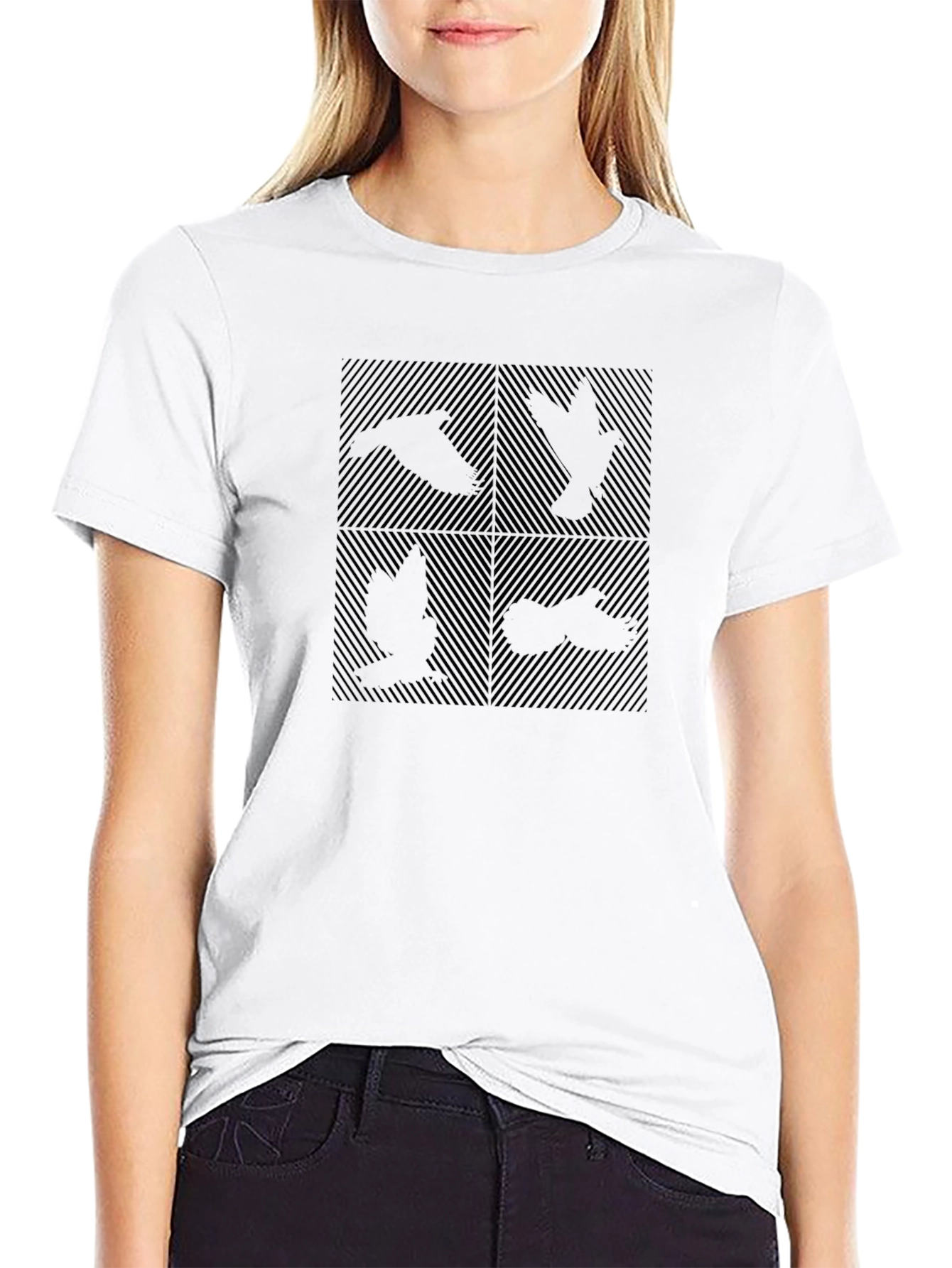 Abstract Silhouettes Graphic T-Shirt