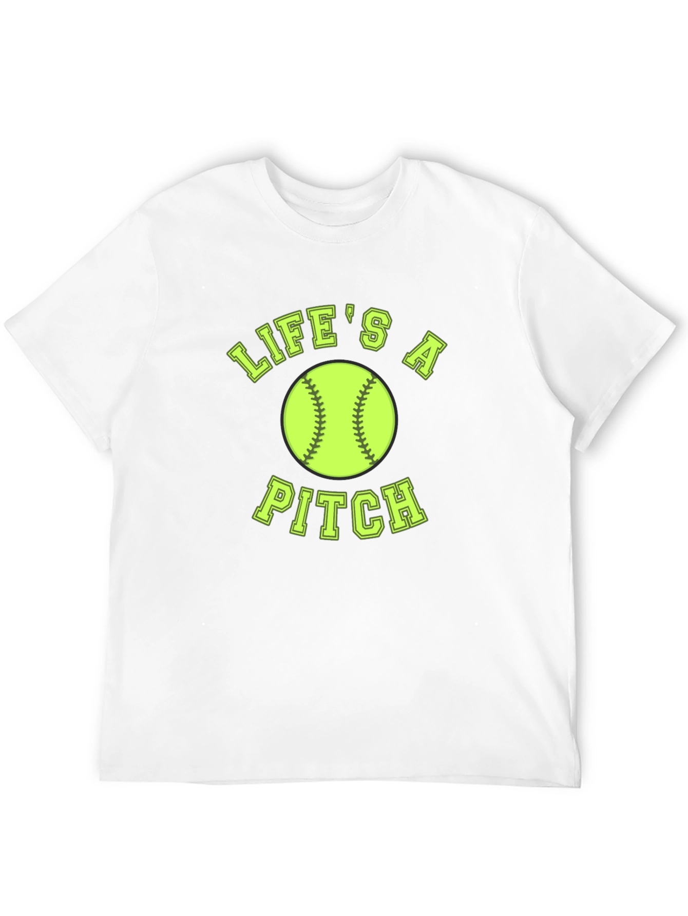 Lifes A Pitch Softball T-Shirt - Black