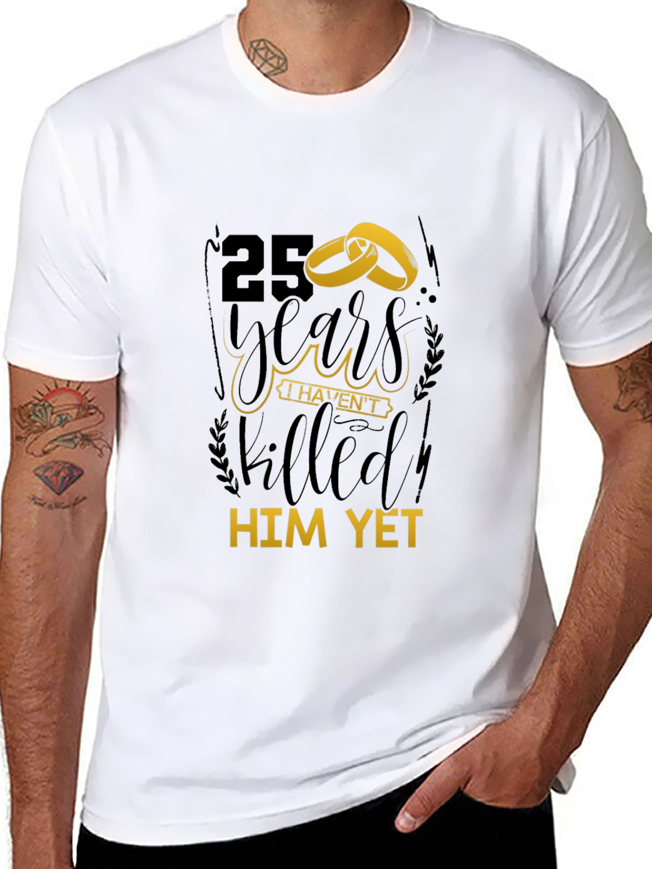 25 Years Anniversary T-Shirt Funny Couple Gift