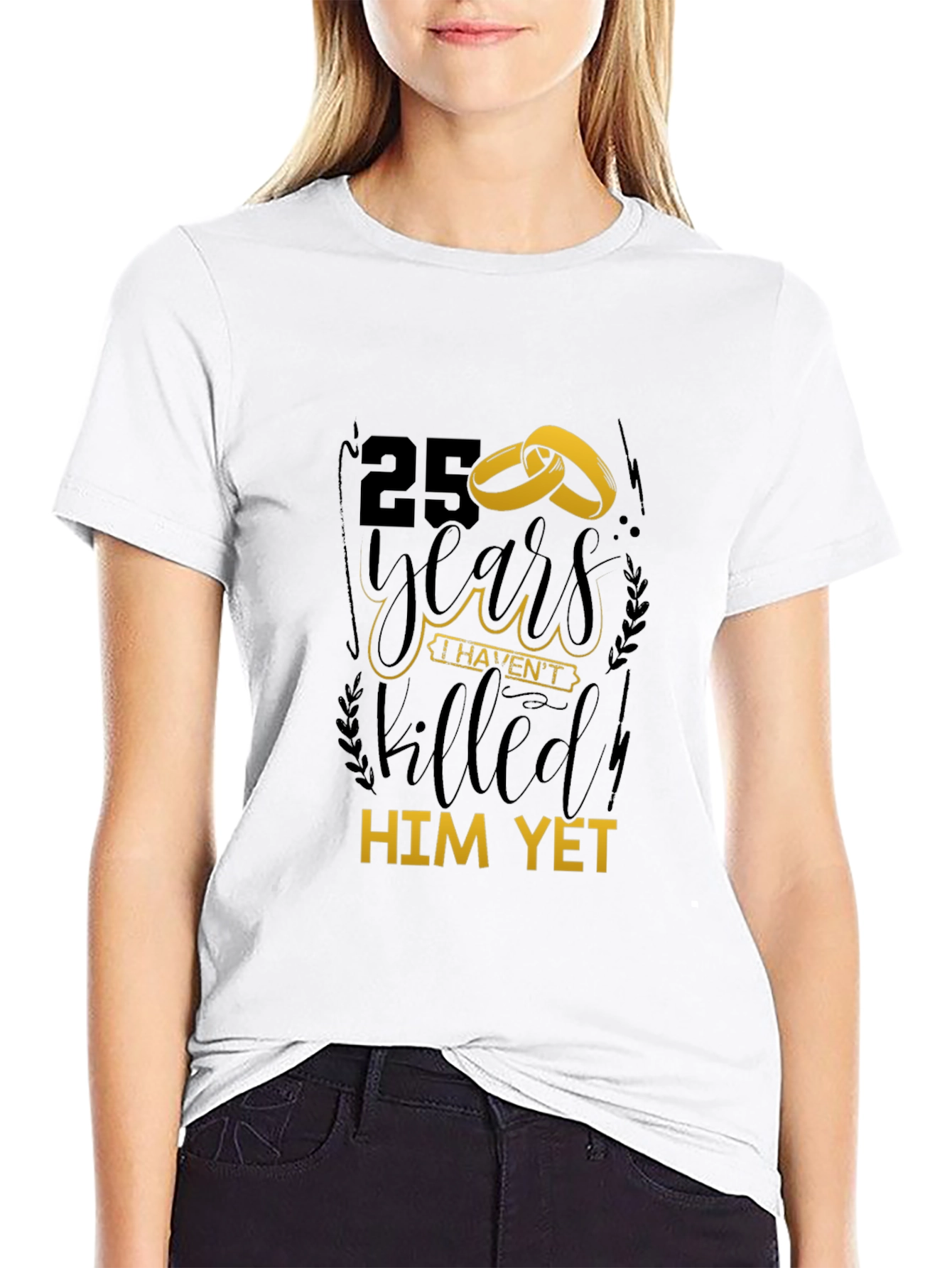 25 Years Anniversary T-Shirt Funny Couple Gift