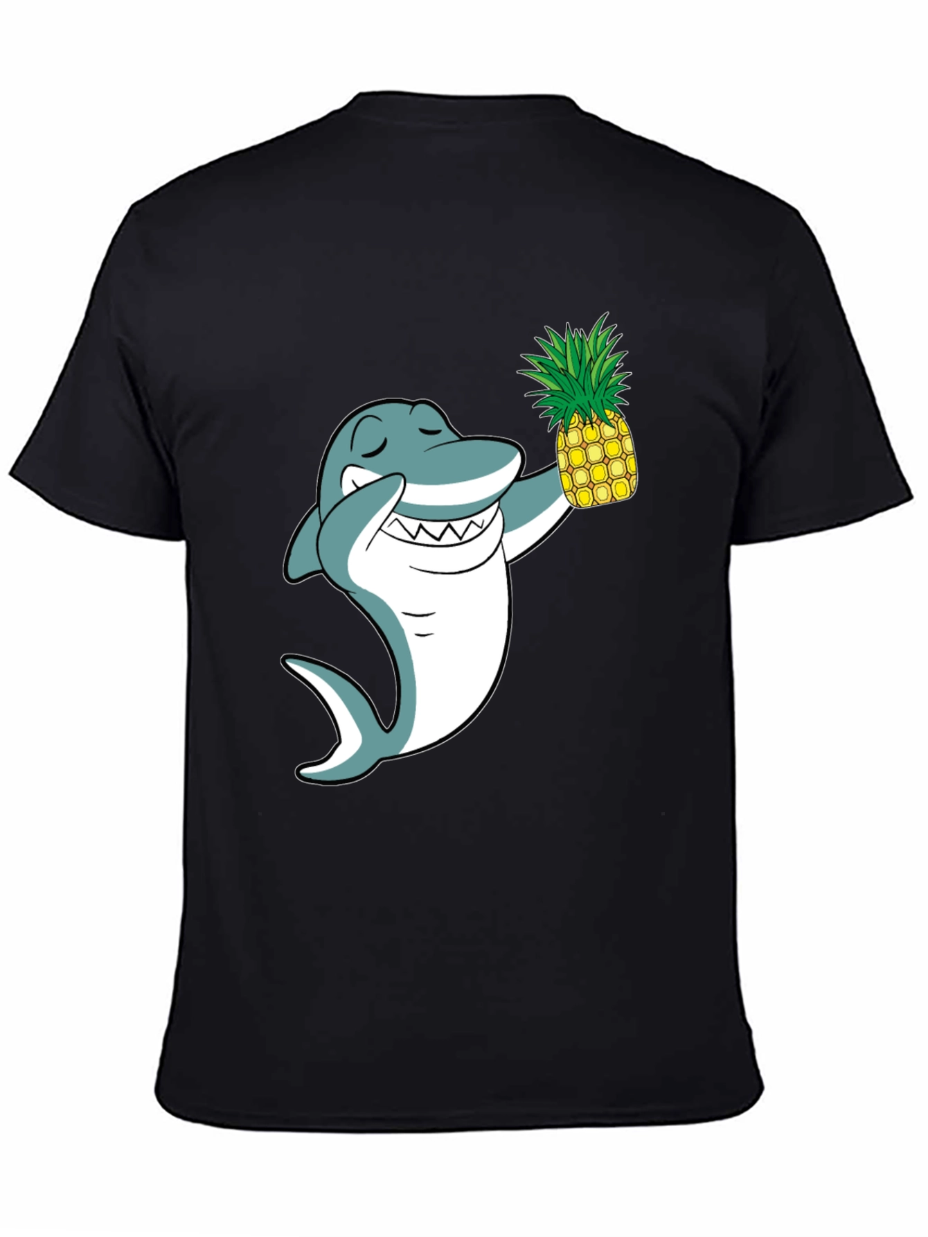 Shark with Pineapple Graphic T-Shirt