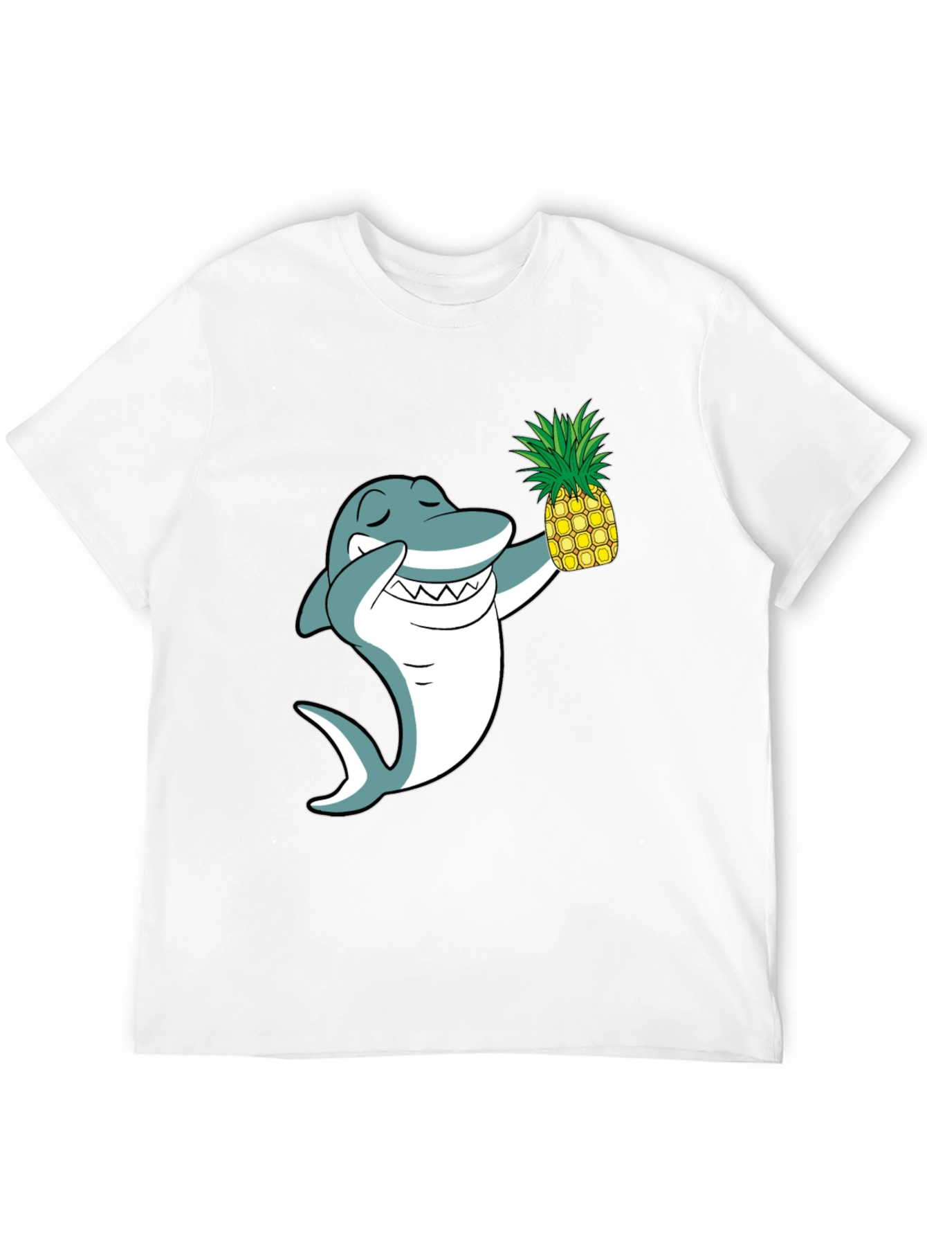 Shark with Pineapple Graphic T-Shirt