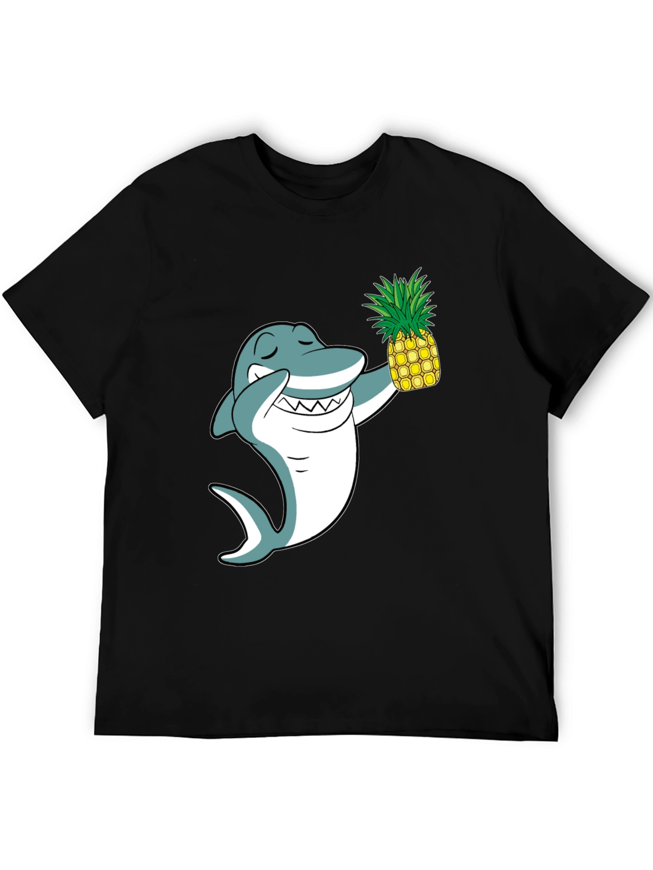Shark with Pineapple Graphic T-Shirt