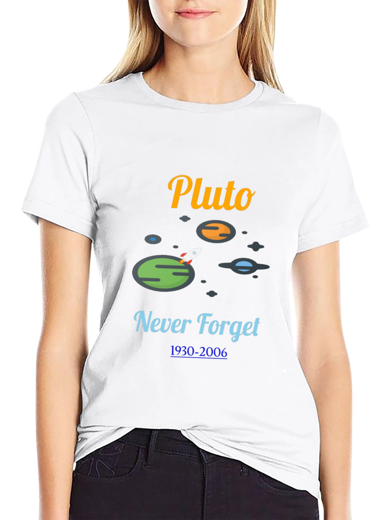 Pluto Never Forget T-Shirt - Black Cotton Tee