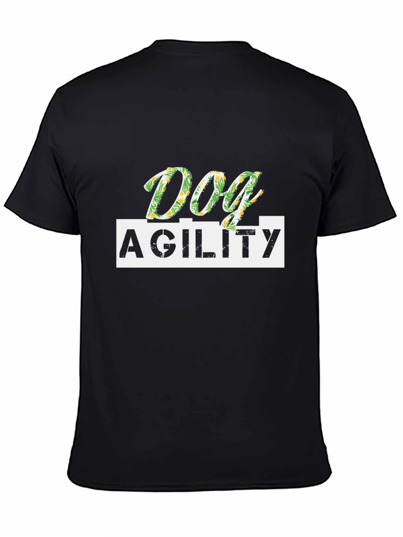 Dog Agility Floral Black Tee