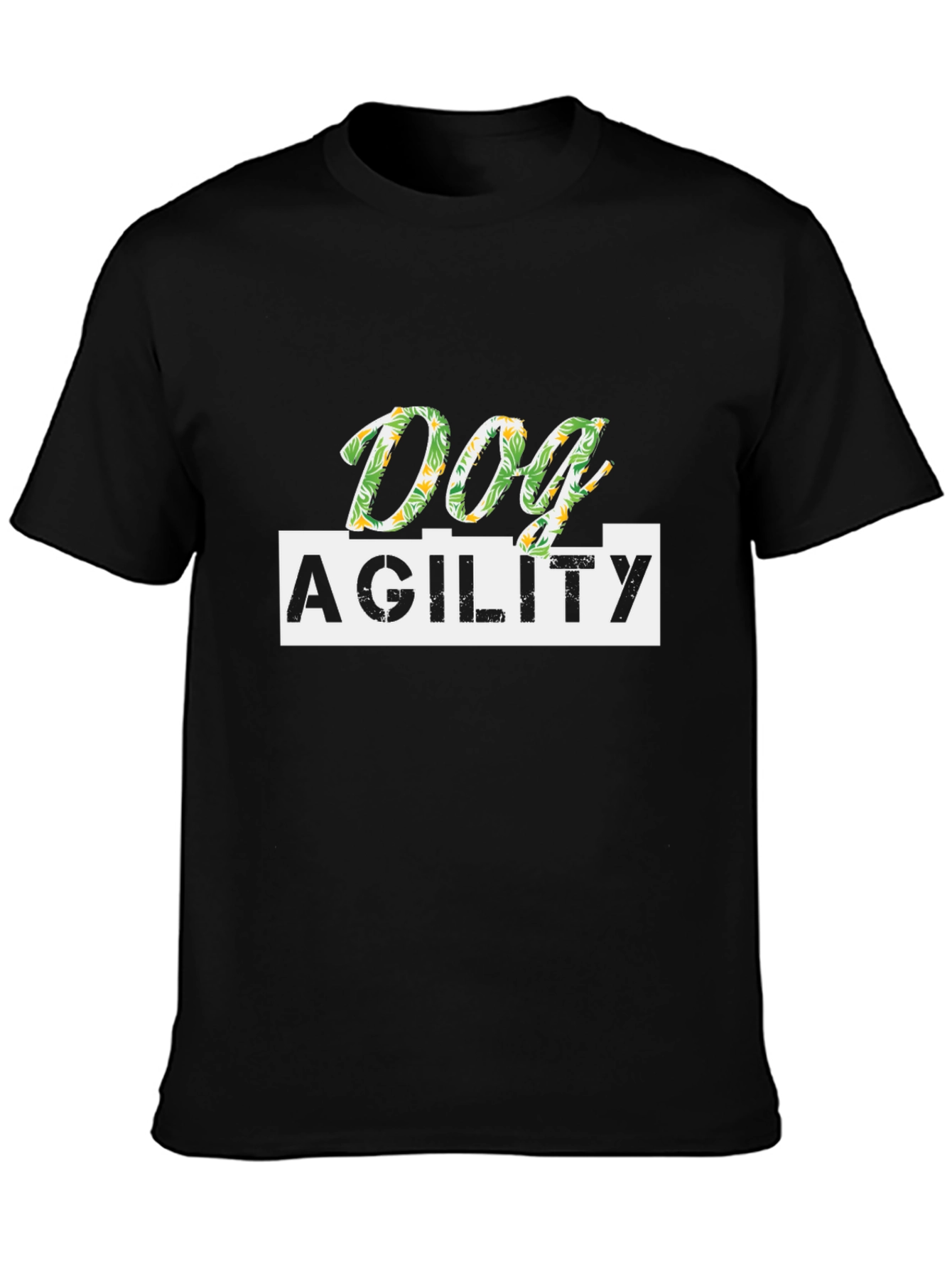 Dog Agility Floral Black Tee
