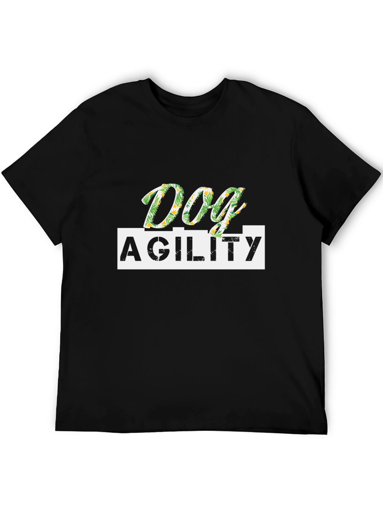 Dog Agility Floral Black Tee