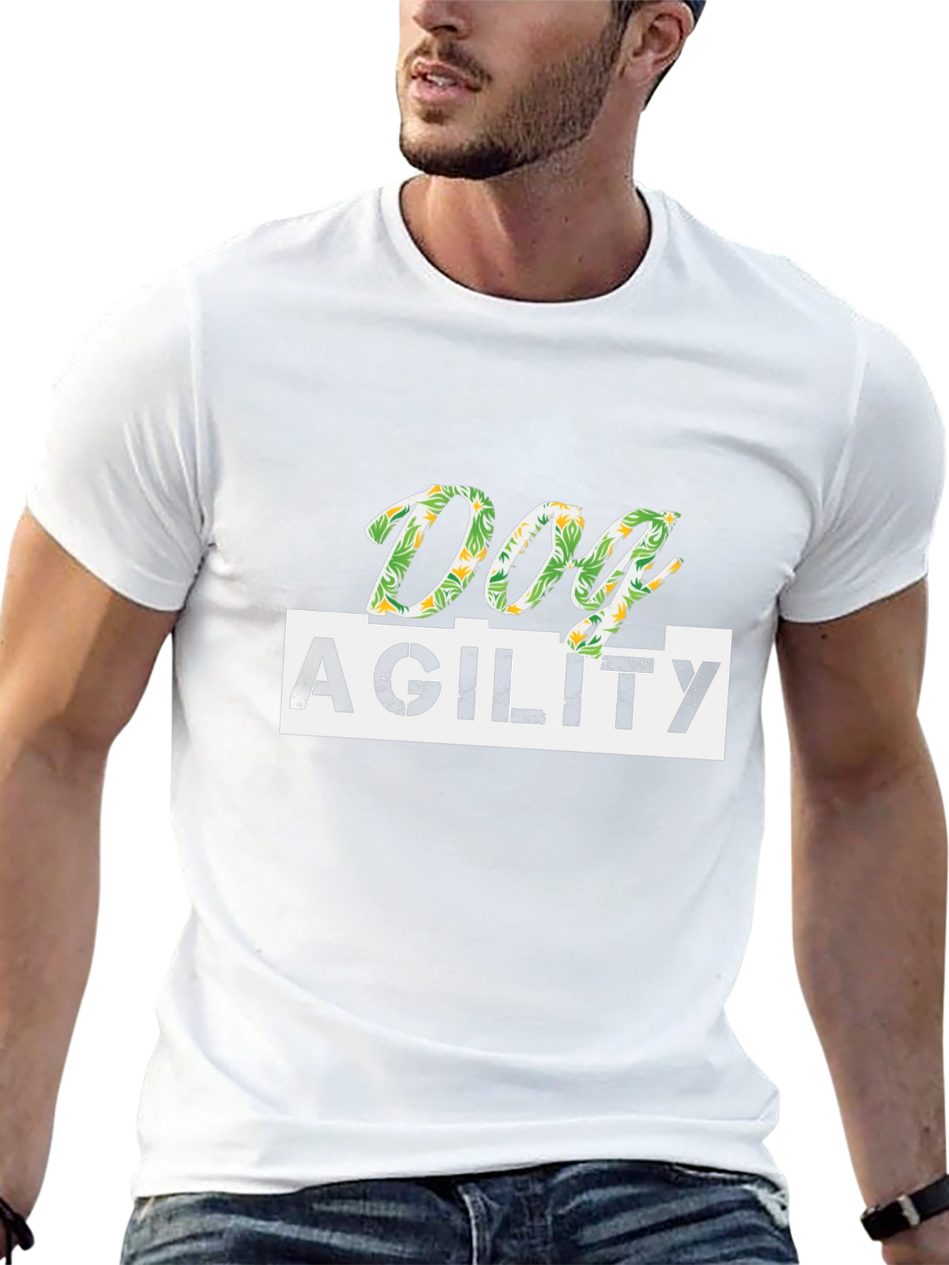 Dog Agility Floral Black Tee