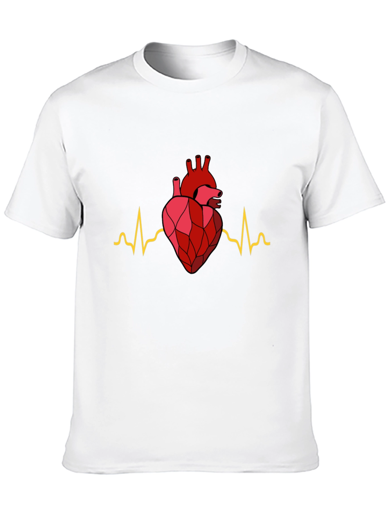 Heartbeat Graphic Tee - Modern Anatomical Design