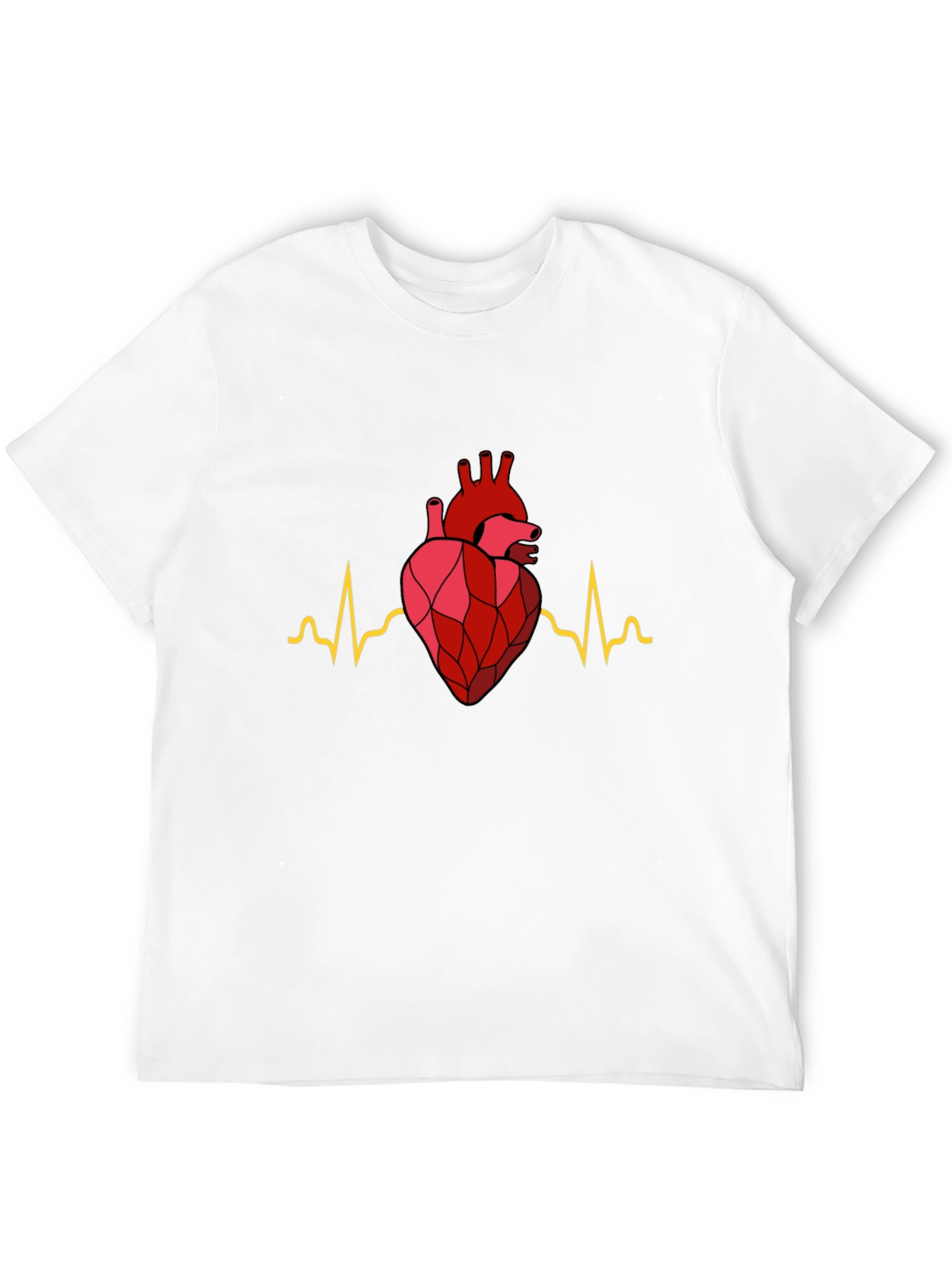 Heartbeat Graphic Tee - Modern Anatomical Design