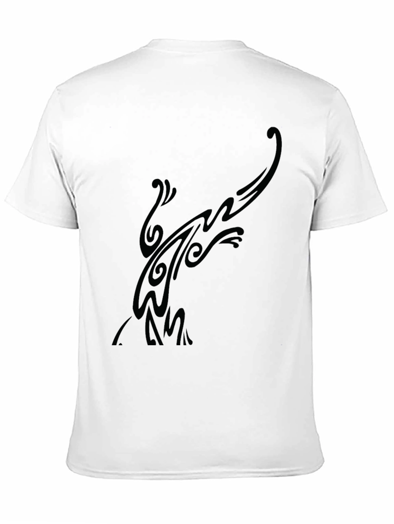 Mens Black Graphic Tee - Abstract Design