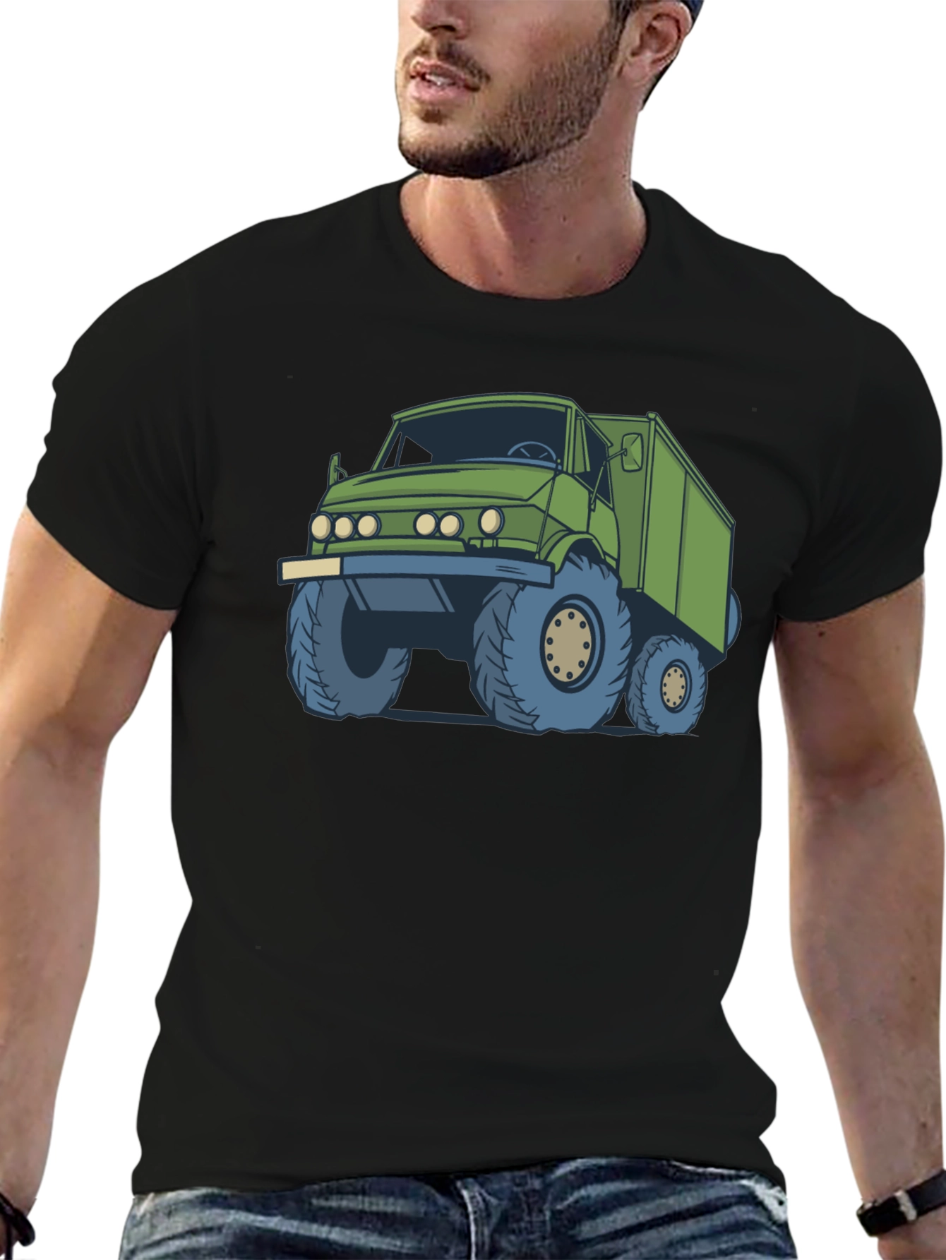 Green Truck Graphic T-Shirt