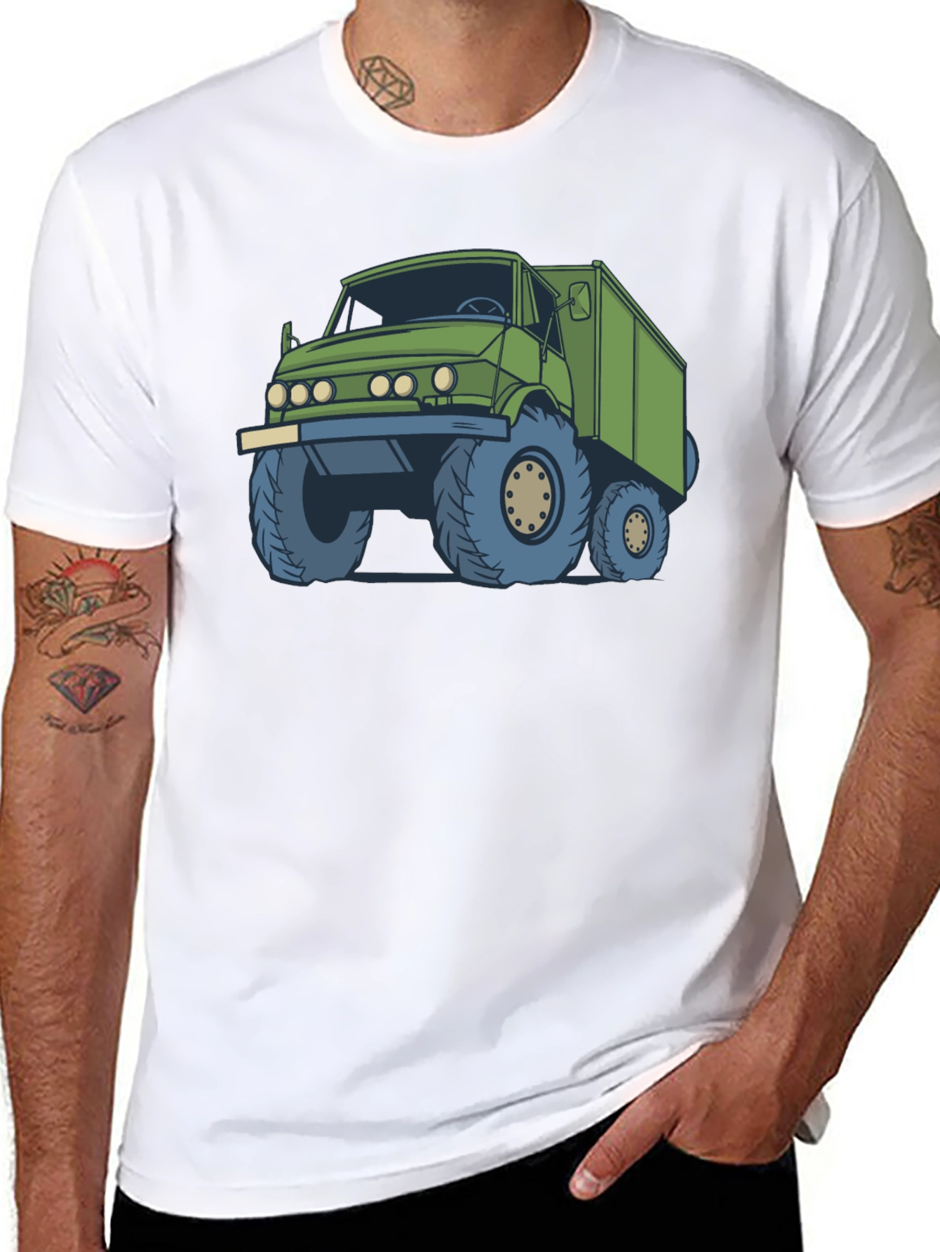 Green Truck Graphic T-Shirt