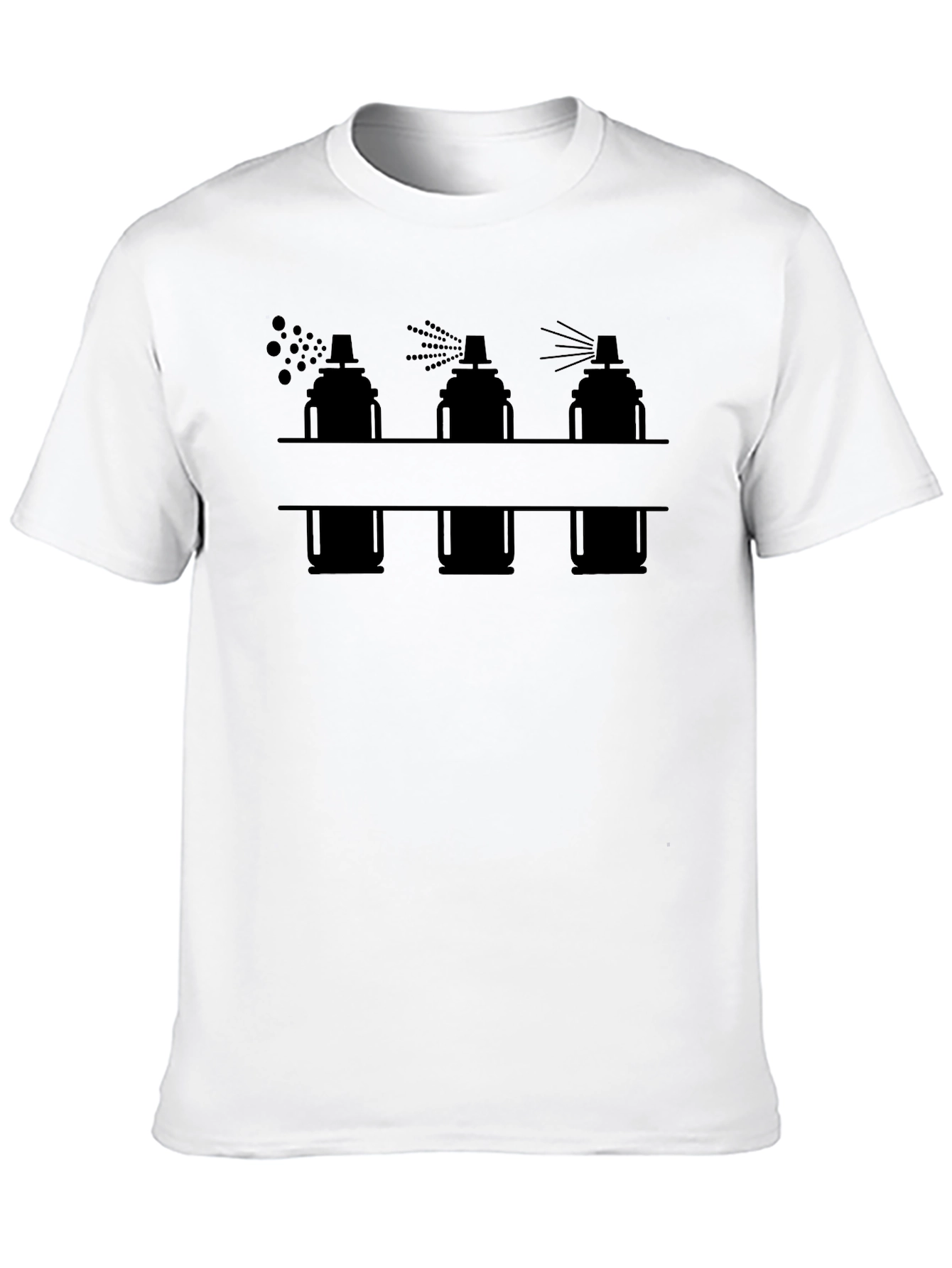 Spray Paint Graphic Tee - Black