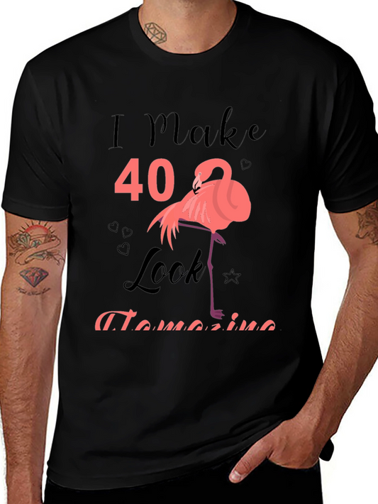 Funny 40th Birthday Flamingo T-Shirt