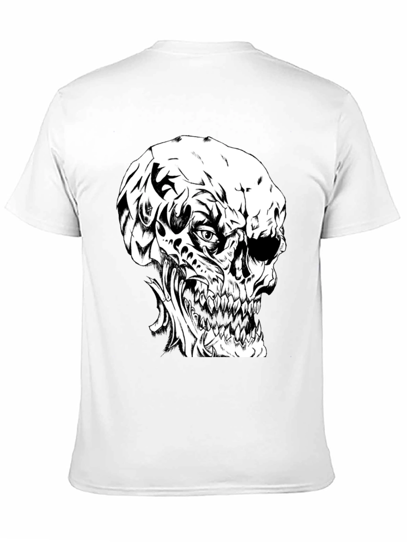Edgy Skull Graphic Black T-Shirt