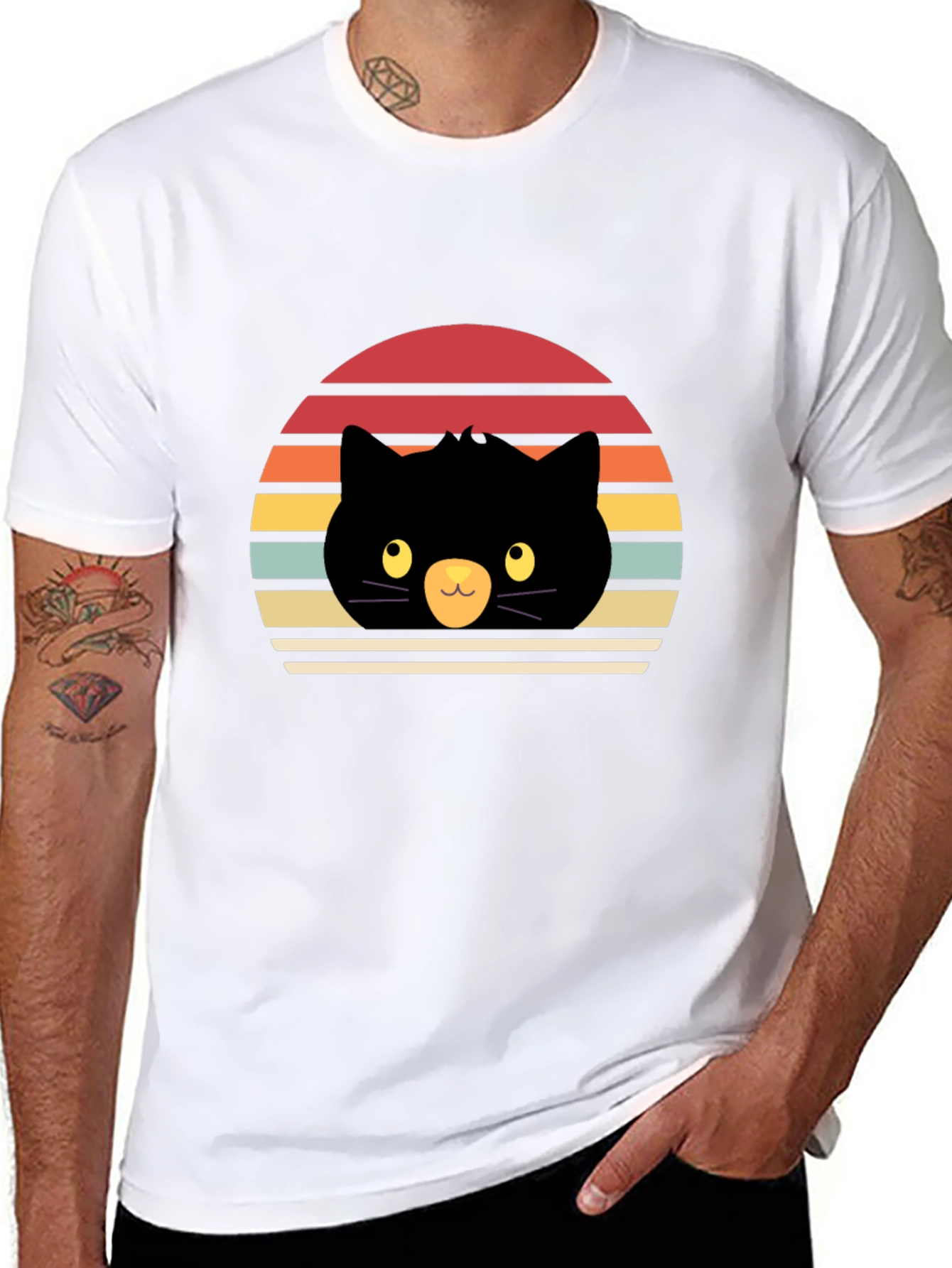 Retro Black Cat T-Shirt