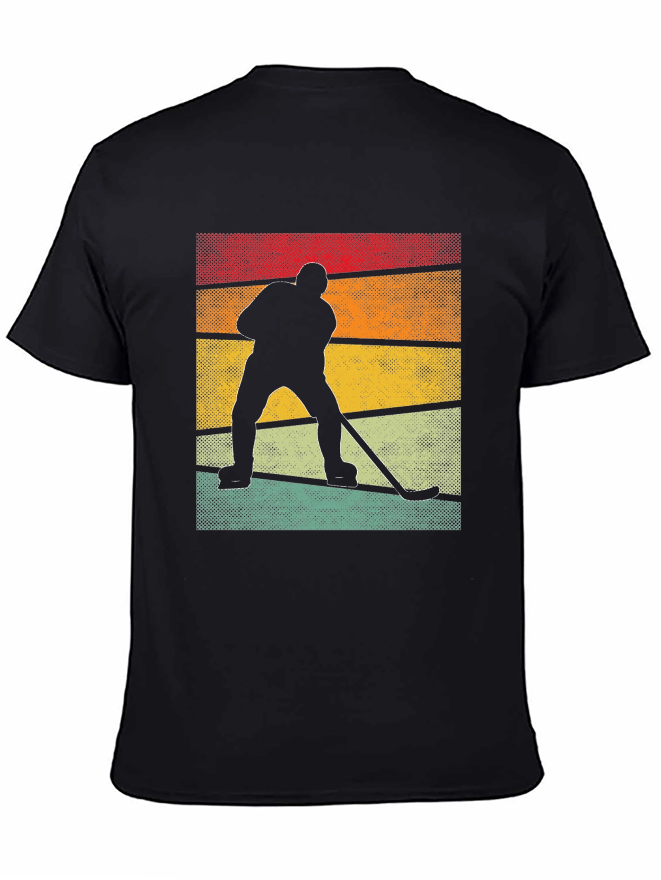 Retro Hockey Player Graphic T-Shirt