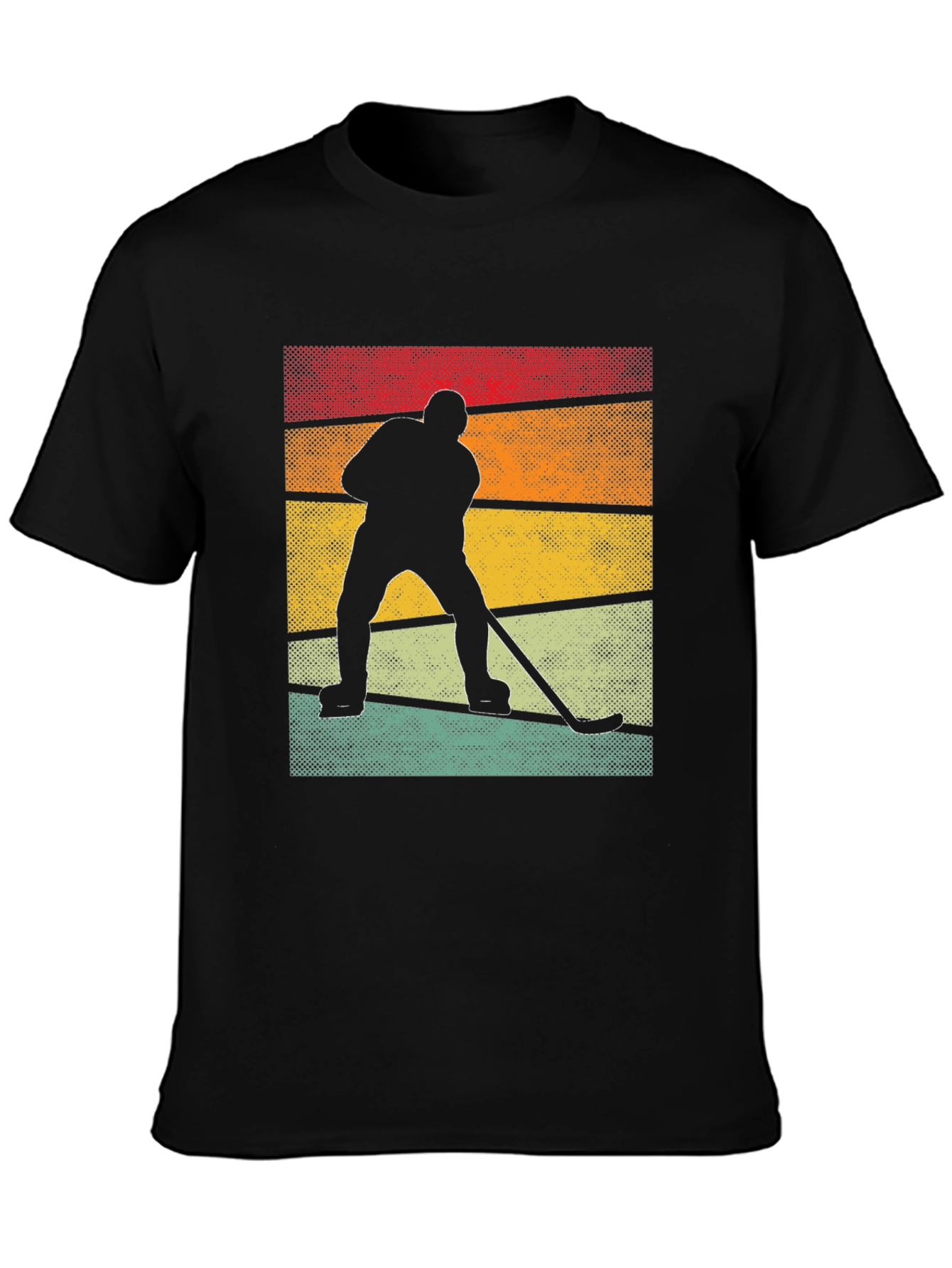 Retro Hockey Player Graphic T-Shirt