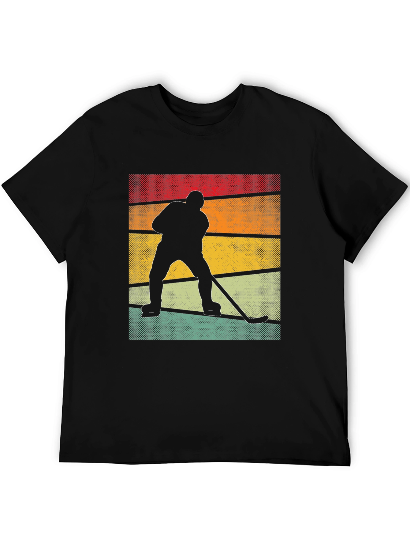 Retro Hockey Player Graphic T-Shirt
