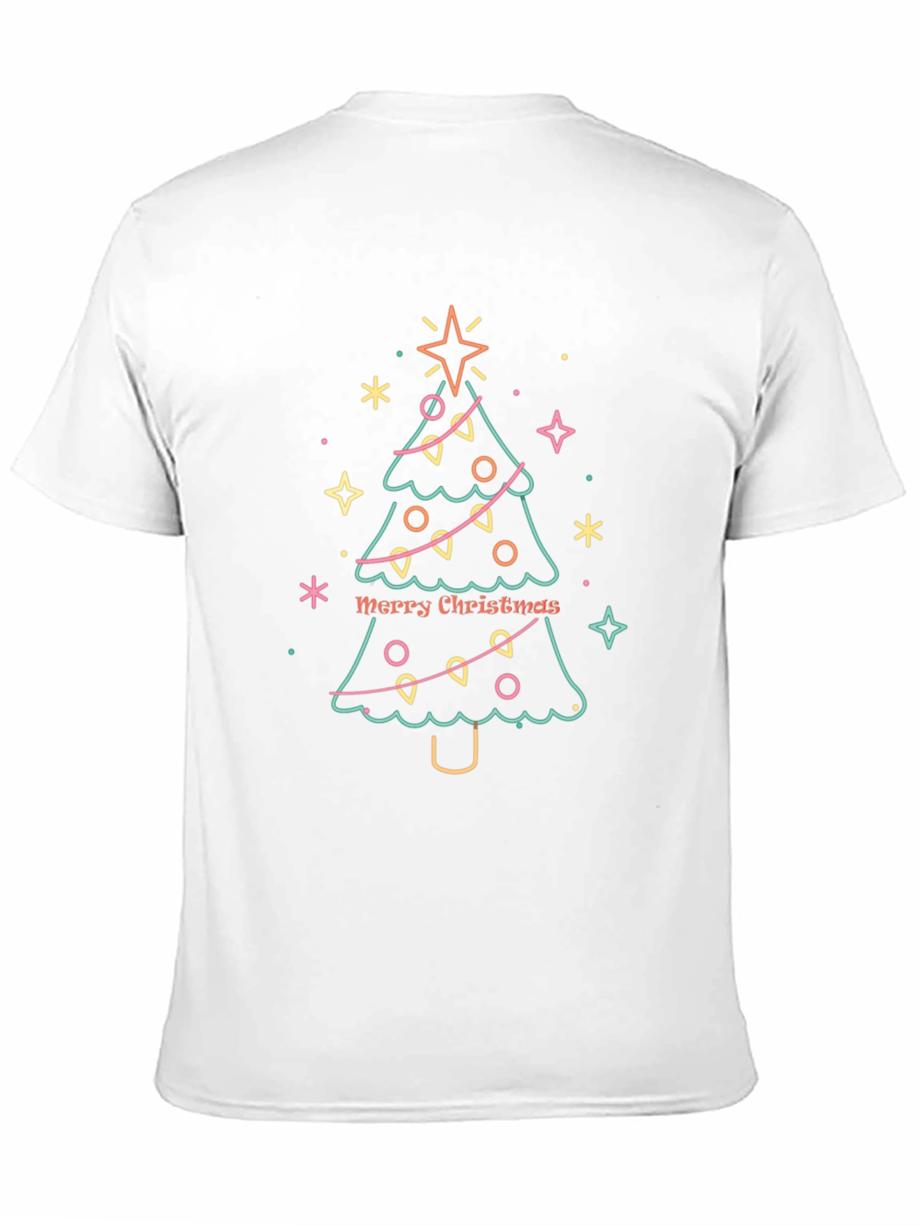 Festive Christmas Tree Graphic Tee - Holiday Apparel