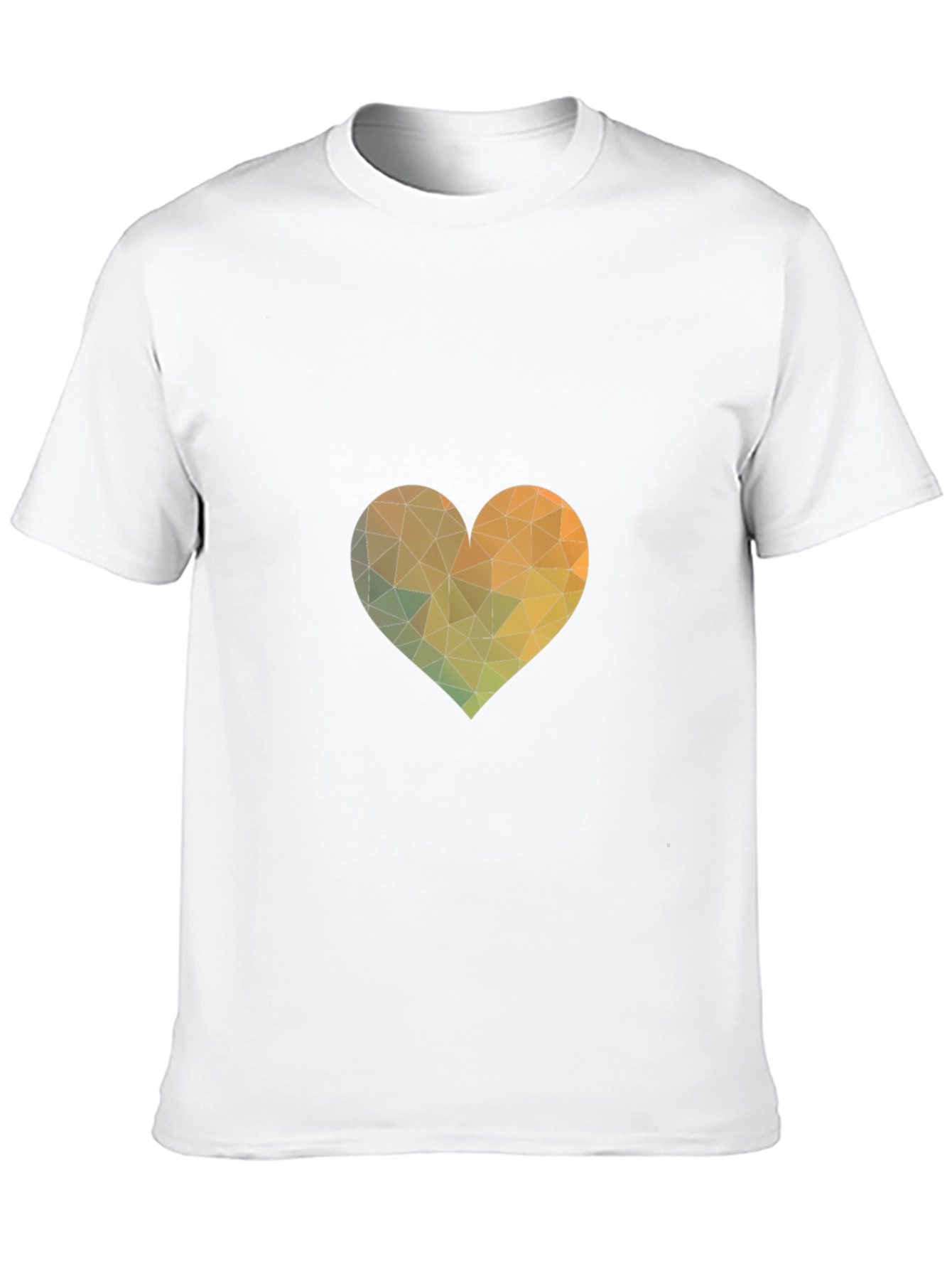 Geometric Heart Graphic Tee - Modern Casual Style