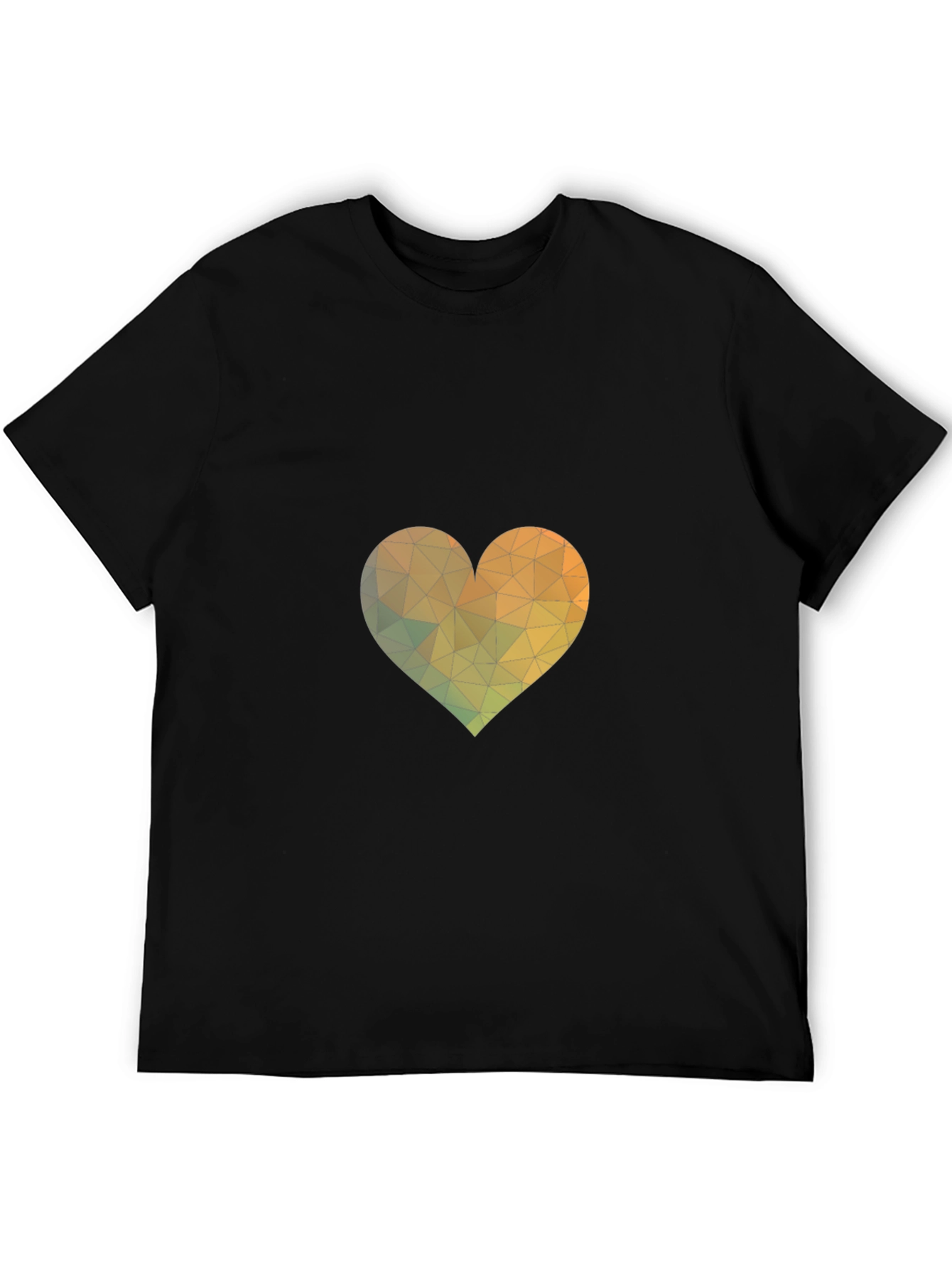 Geometric Heart Graphic Tee - Modern Casual Style