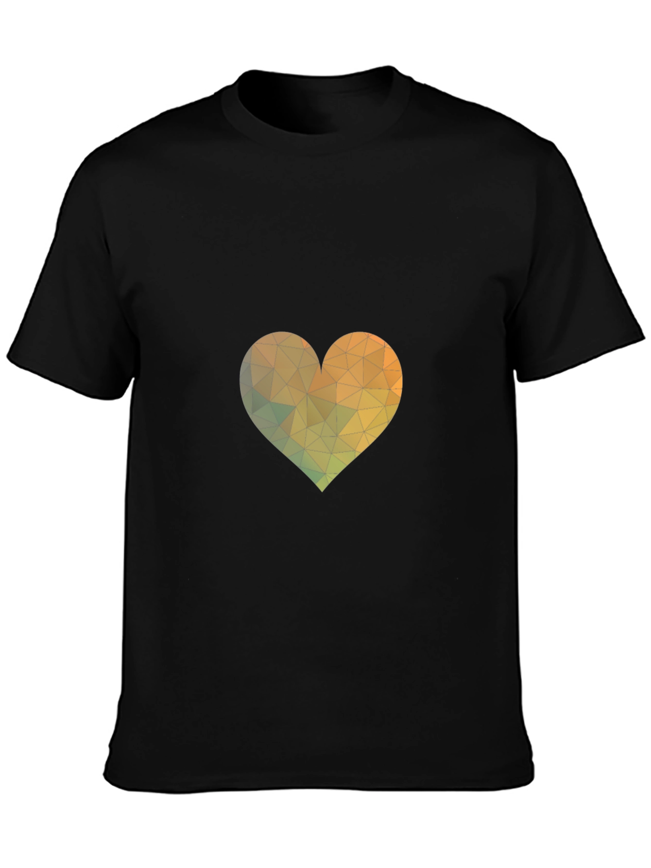 Geometric Heart Graphic Tee - Modern Casual Style