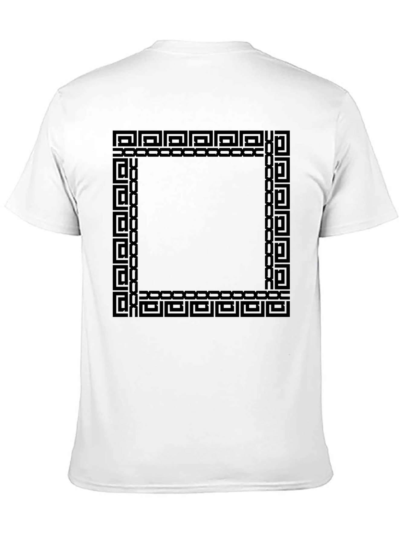 Geometric Square Graphic Black T-Shirt