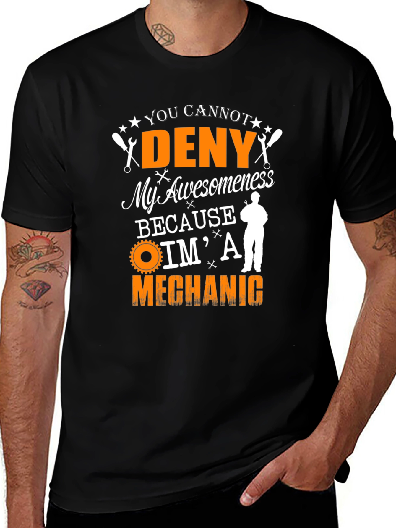 Mechanic Awesomeness Graphic Tee - Black