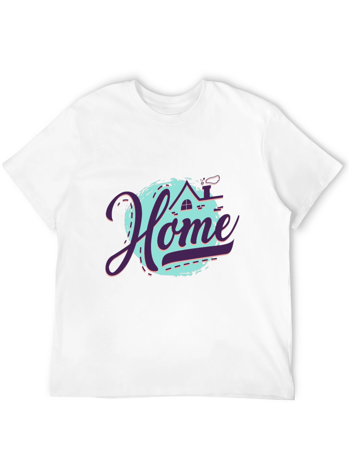 Stylish Home Graphic Black T-Shirt