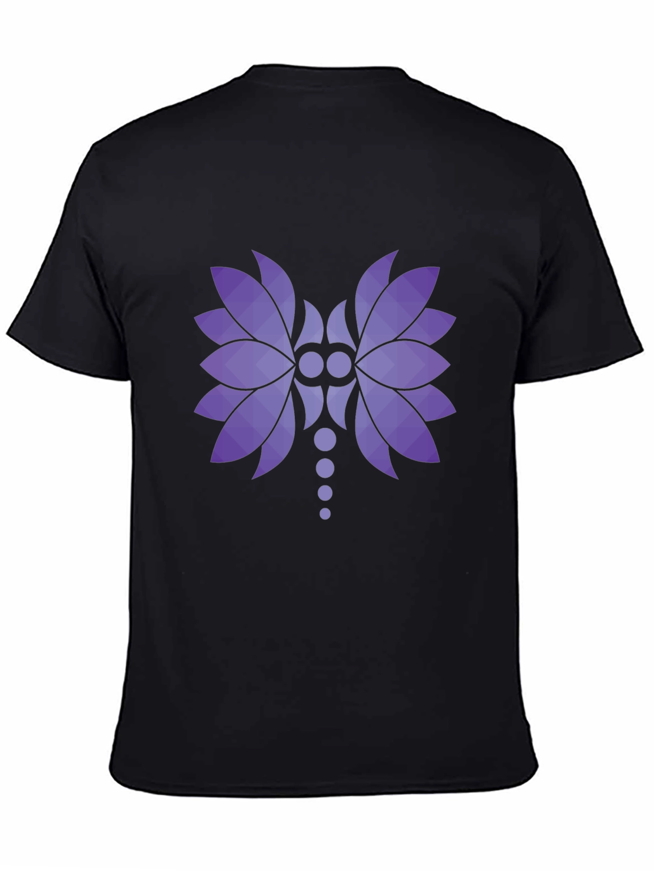 Abstract Floral Graphic Black T-Shirt