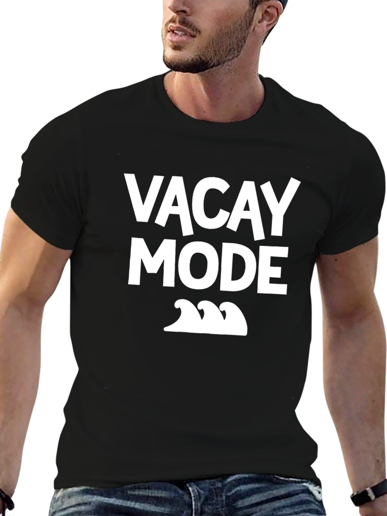 Vacay Mode Black Graphic T-Shirt