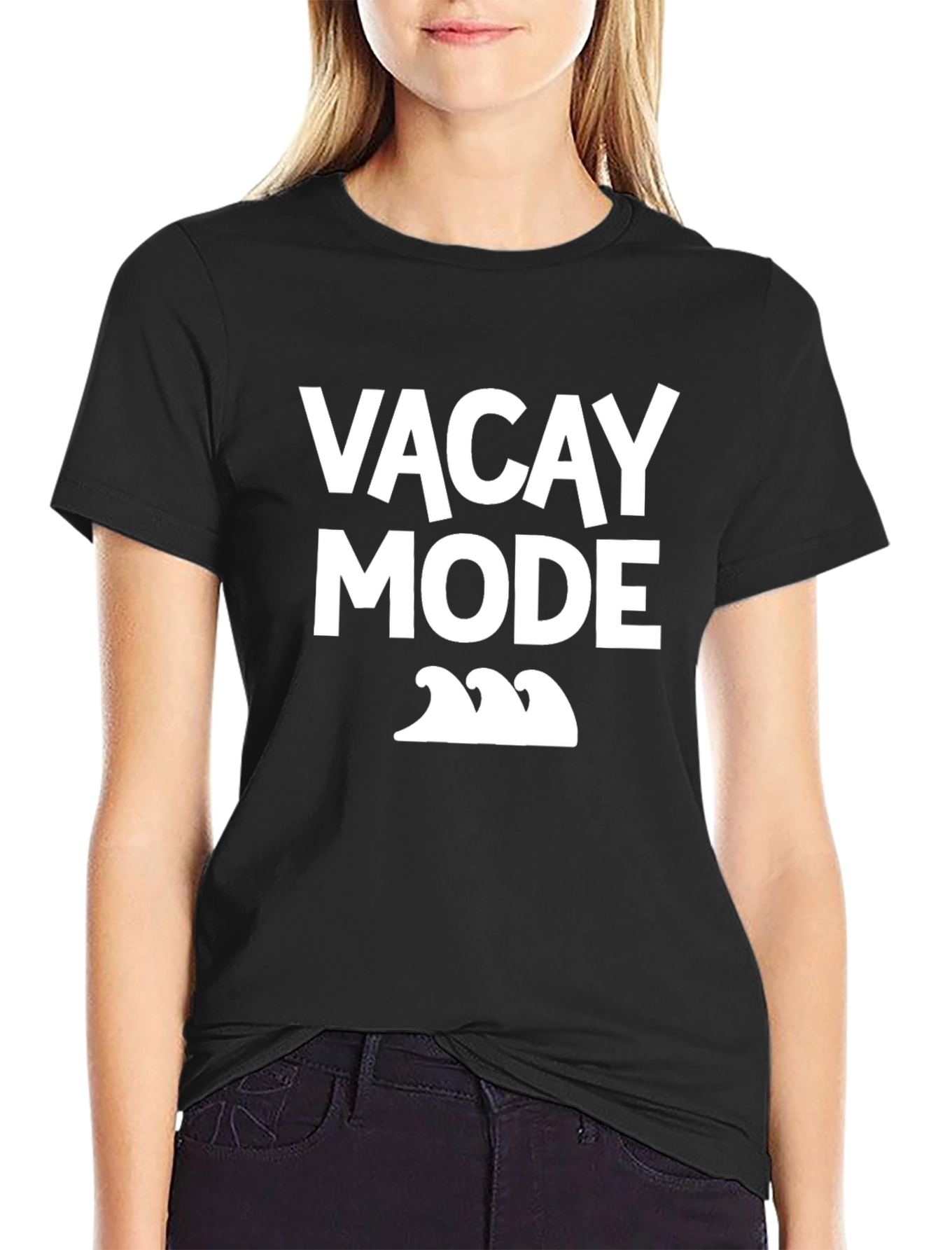 Vacay Mode Black Graphic T-Shirt