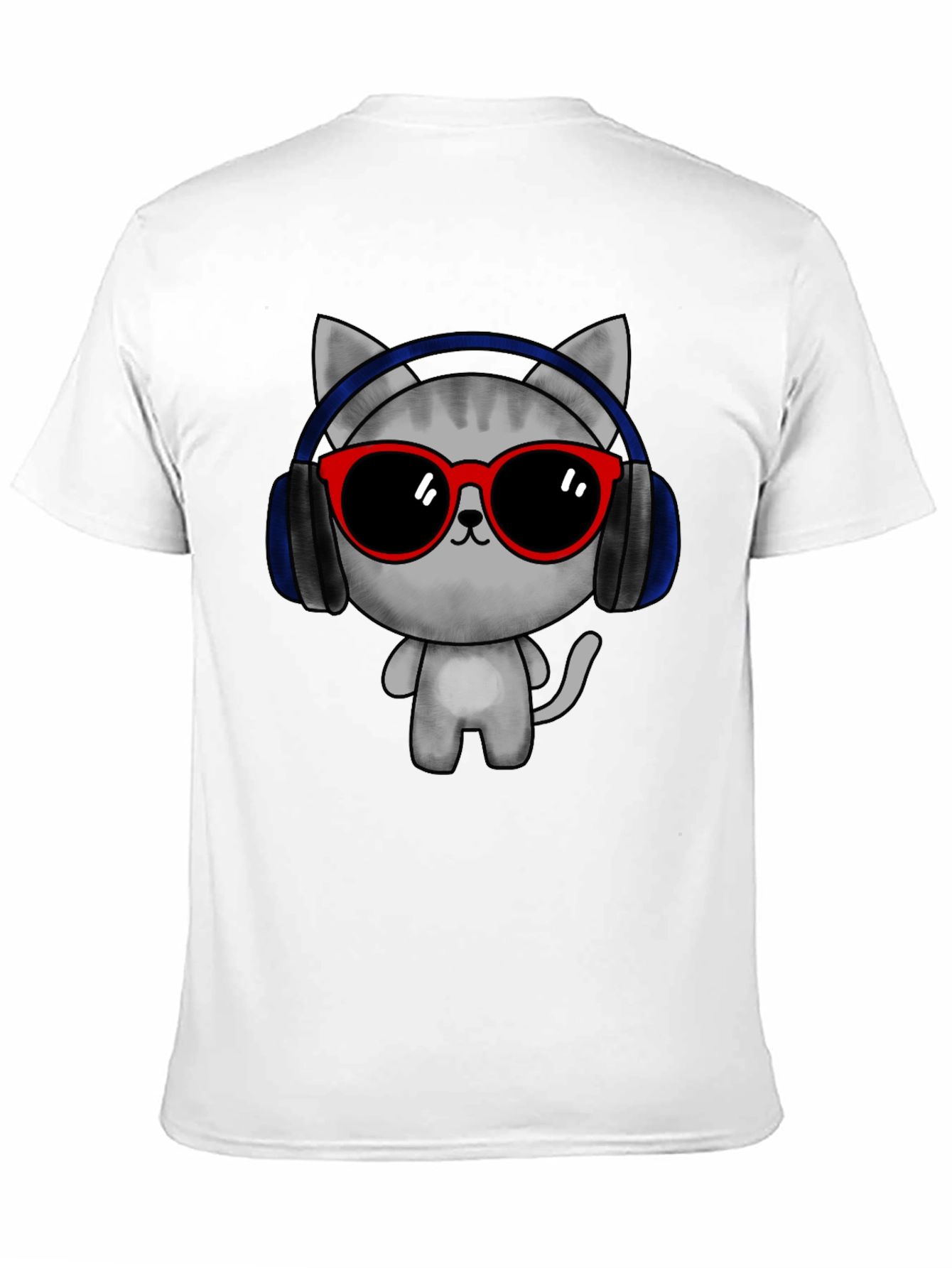 Cool Cat Tee: DJ Cat with Headphones & Sunglasses