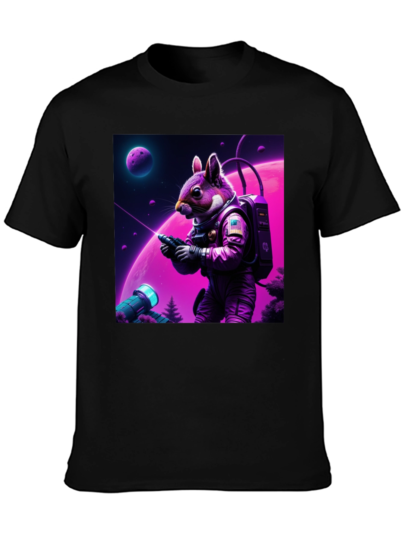 Space Squirrel Graphic T-Shirt