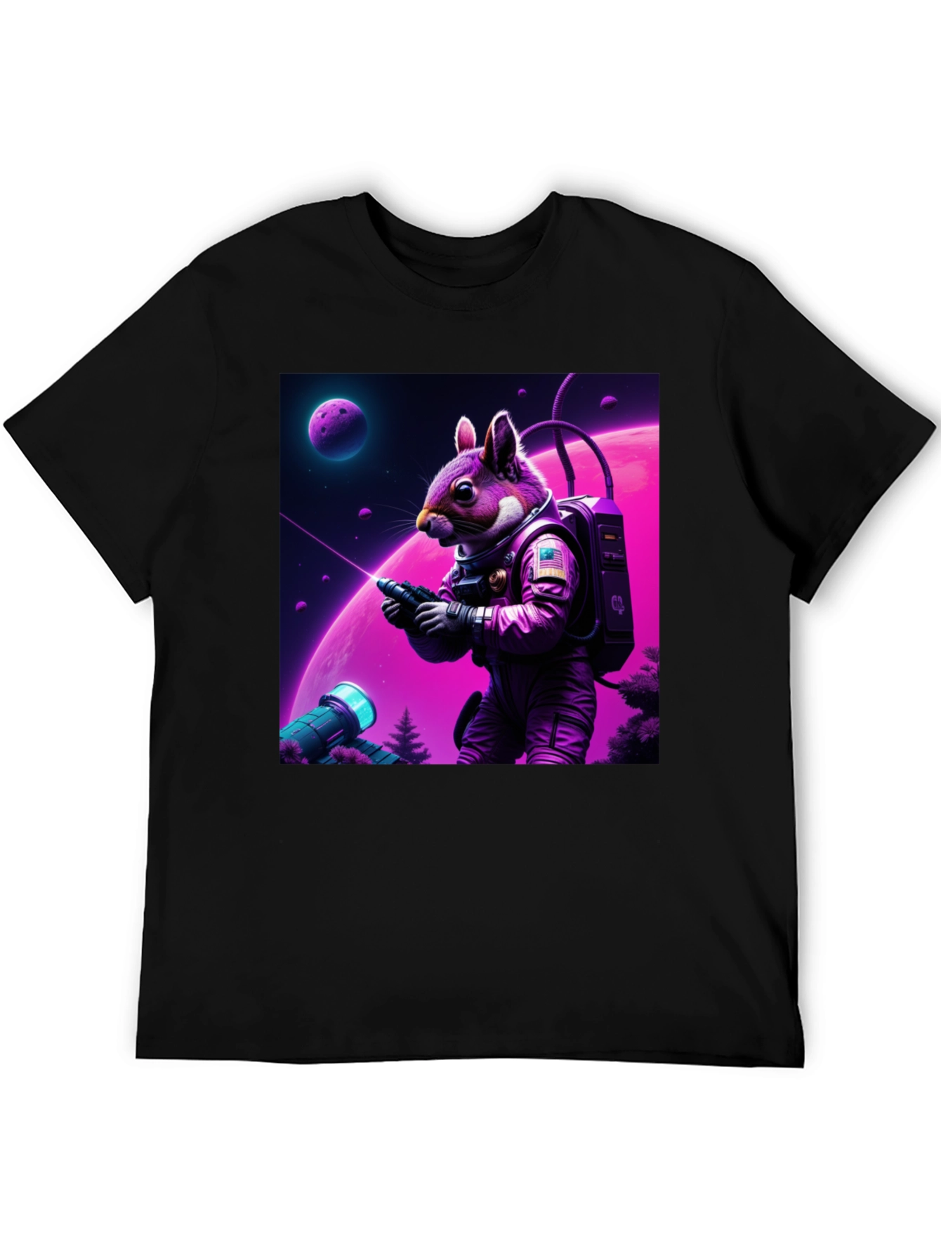 Space Squirrel Graphic T-Shirt