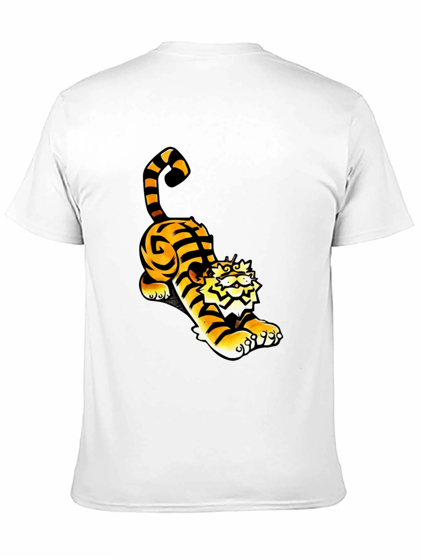 Cool Tiger Graphic Tee - Black Cotton T-Shirt