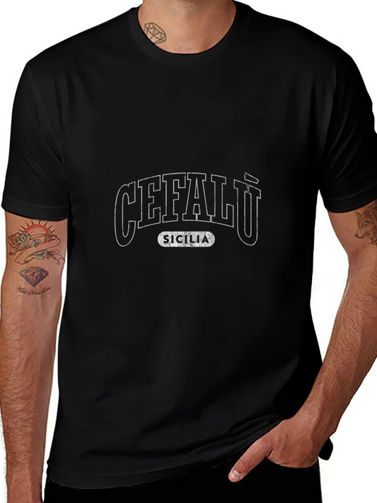 Cefalù Sicilia Black T-Shirt