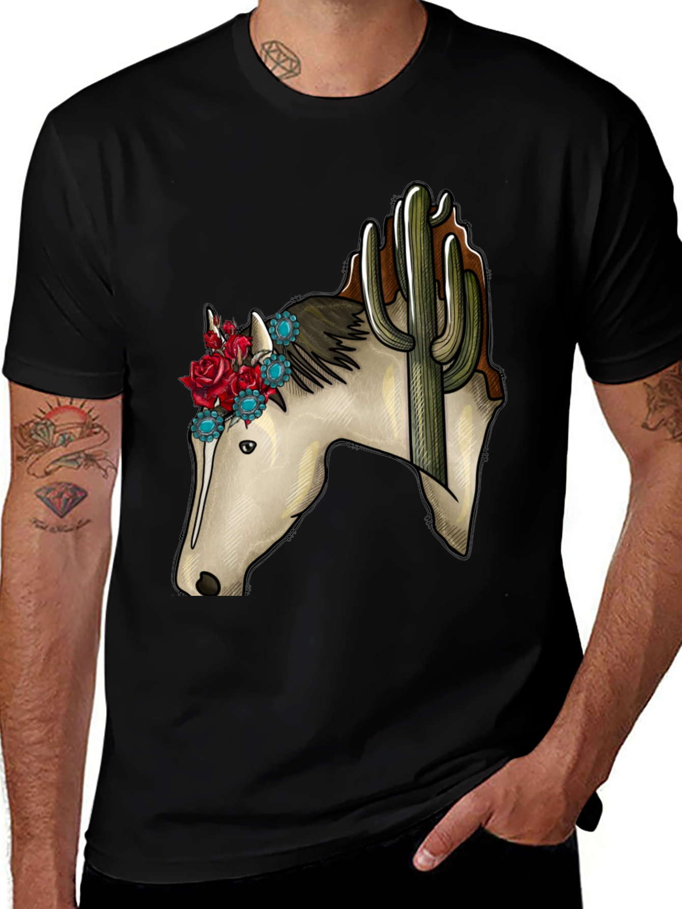Horse & Cactus Graphic Tee