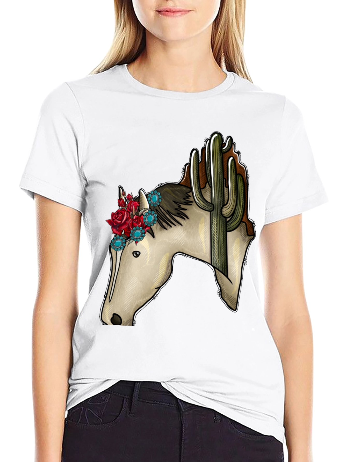 Horse & Cactus Graphic Tee