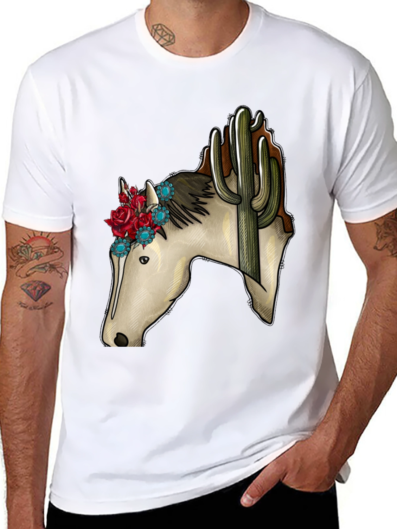 Horse & Cactus Graphic Tee