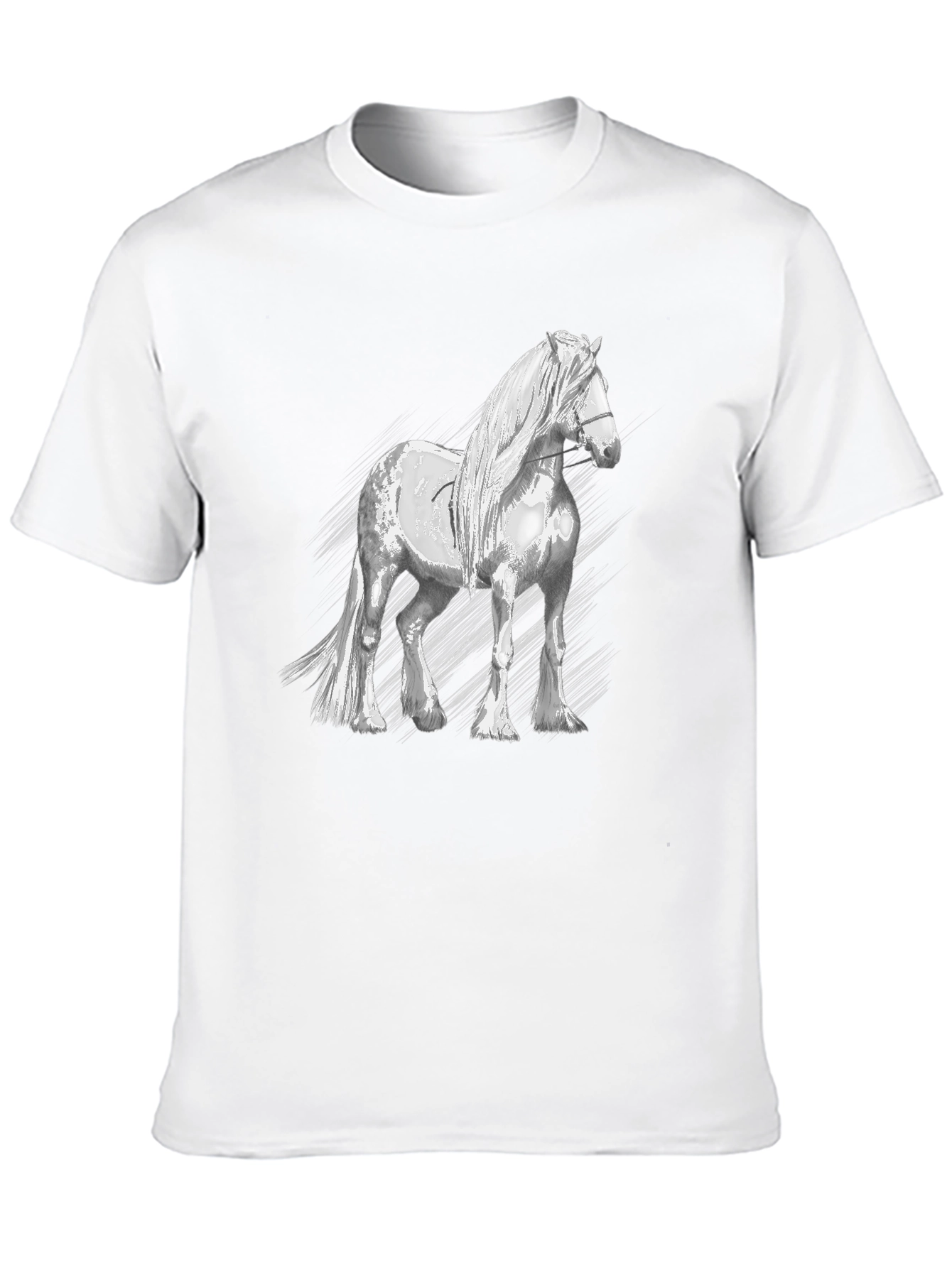 Horse Graphic T-Shirt - Black Cotton Tee