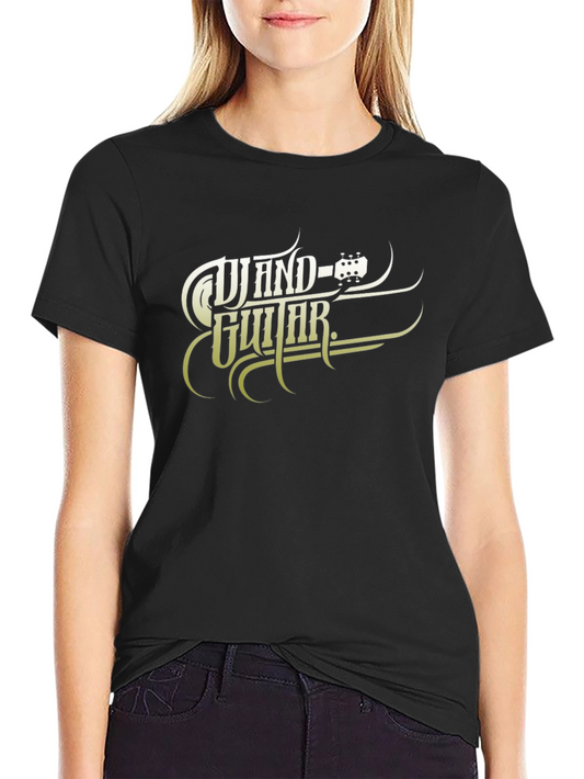DJ And Guitar Black T-Shirt Music Lover