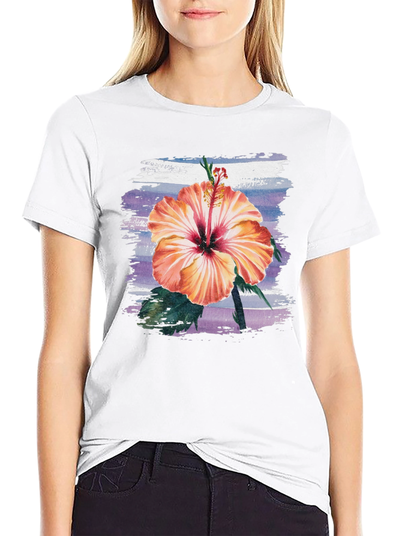 Hibiscus Flower T-Shirt - Tropical Summer Tee