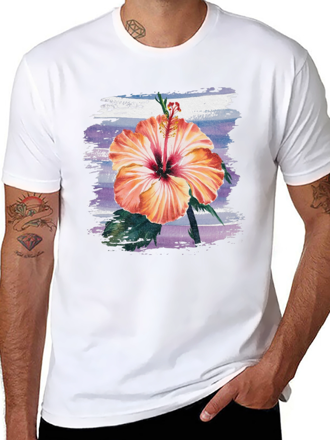 Hibiscus Flower T-Shirt - Tropical Summer Tee