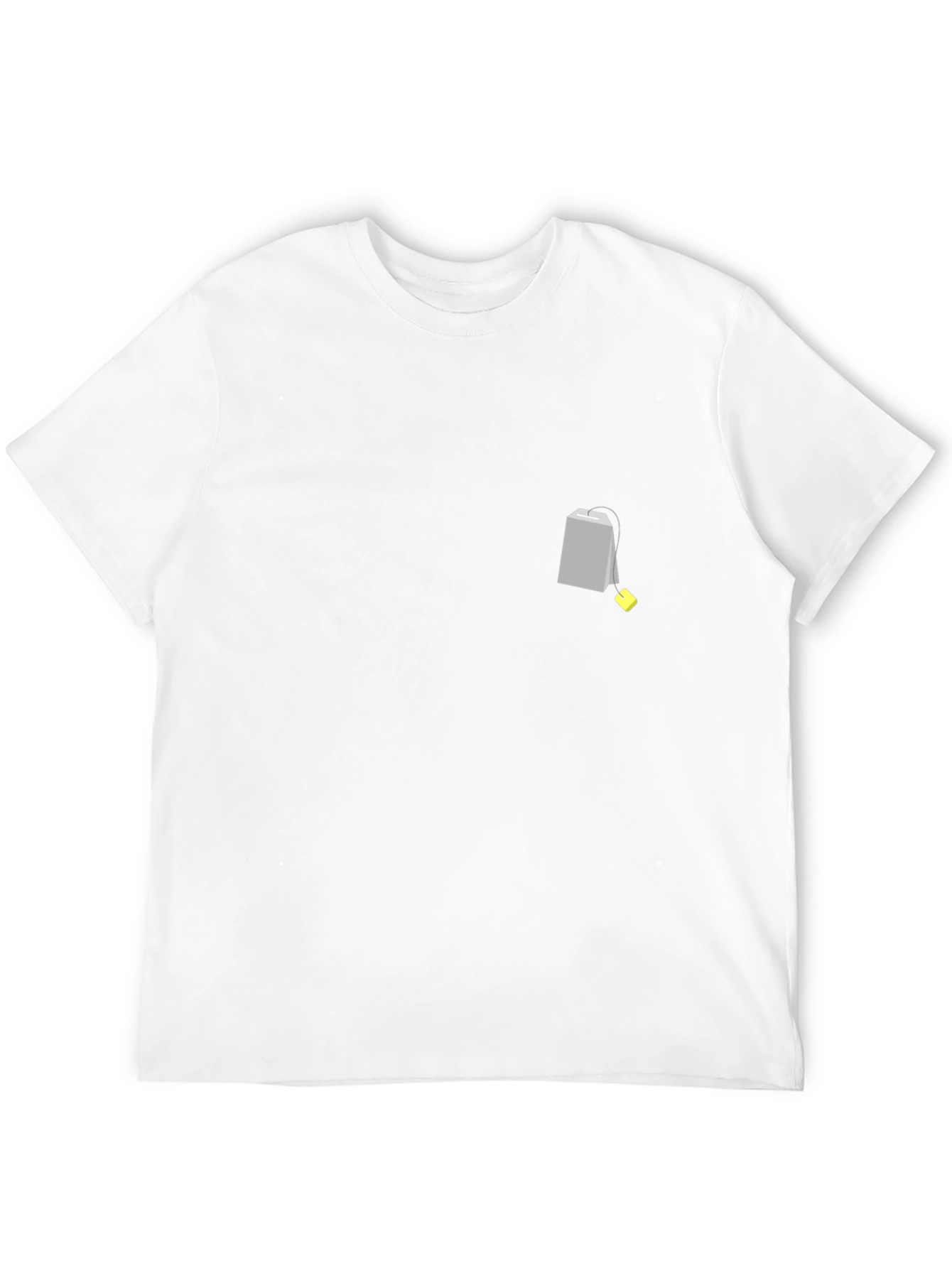Mens Black Graphic Tee - Teabag Design