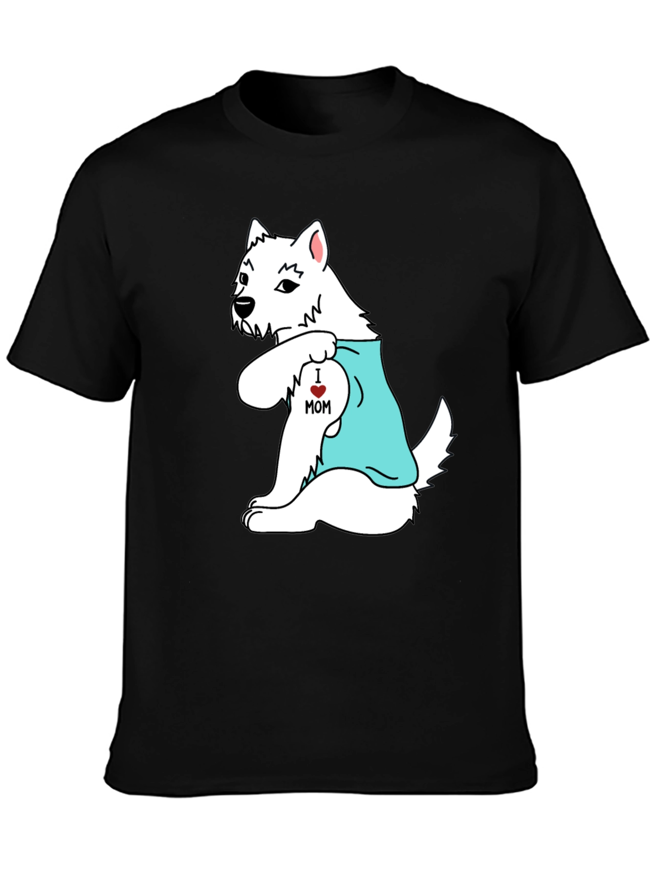 I Love Mom Westie Dog Graphic Tee