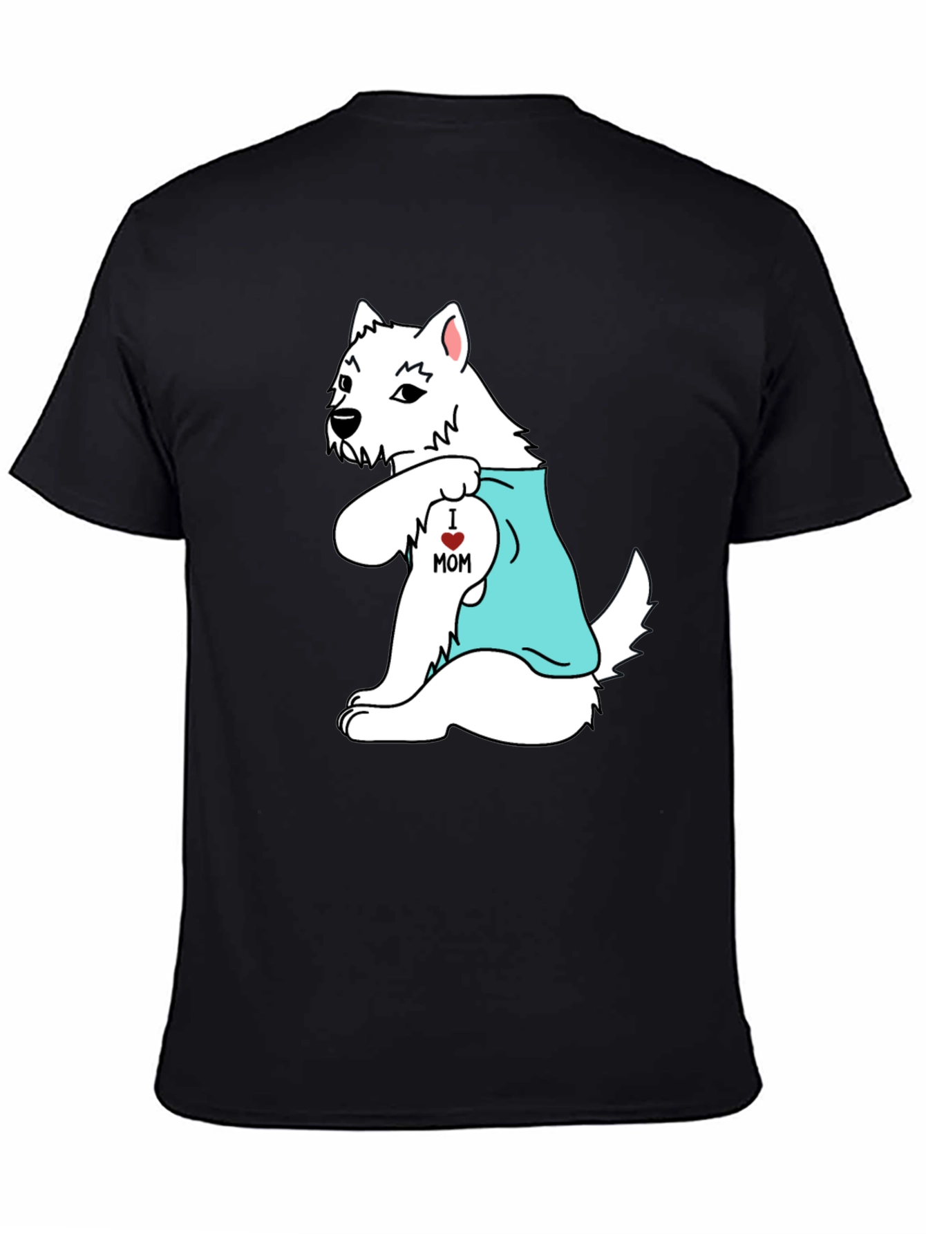 I Love Mom Westie Dog Graphic Tee