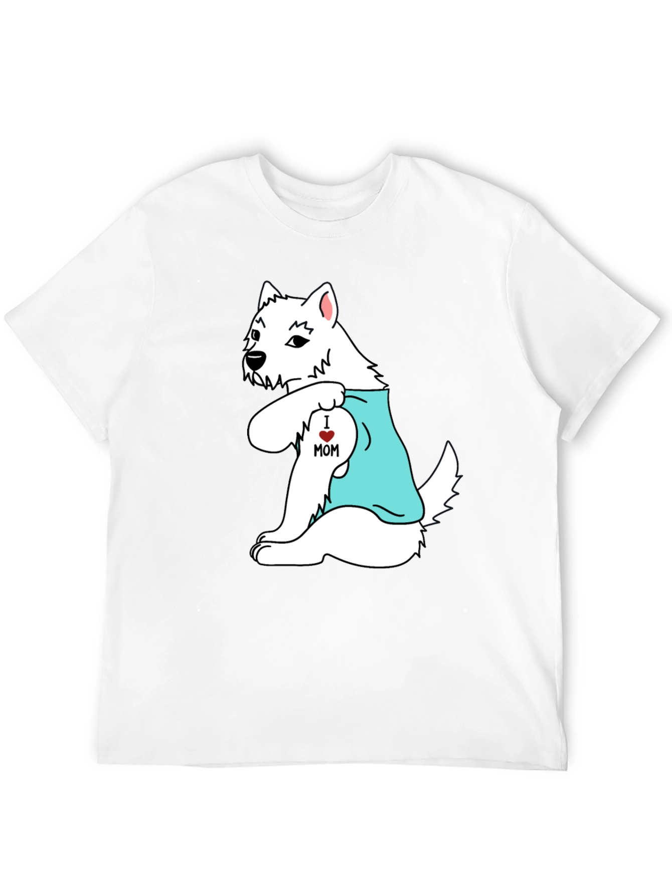 I Love Mom Westie Dog Graphic Tee